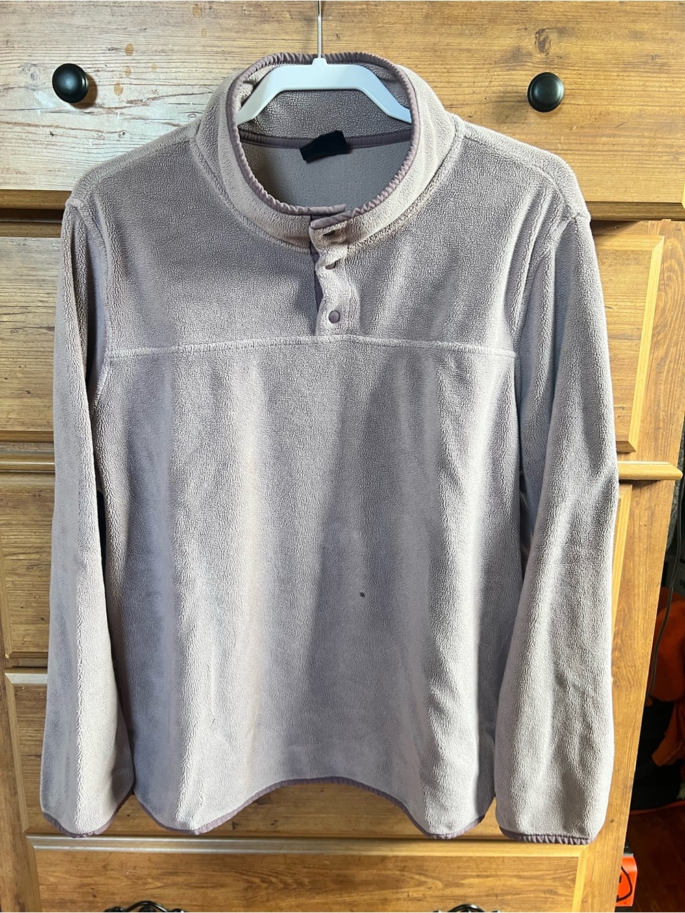 Women’s Purple Snap-Button Fleece Pullover